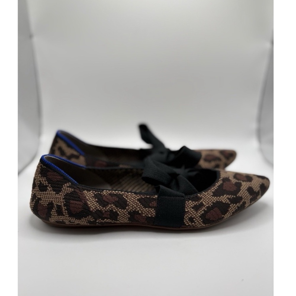 Rothy's Mary Jane Flats with Bow leopard cheetah print Mary Jane’s Women’s - Picture 3 of 9